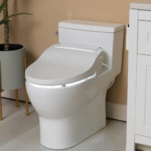 TOTO SW3056#01 Electronic Bidet Toilet Seat Bundle with ALPHA JX2 Elongated Bidet Seat, White