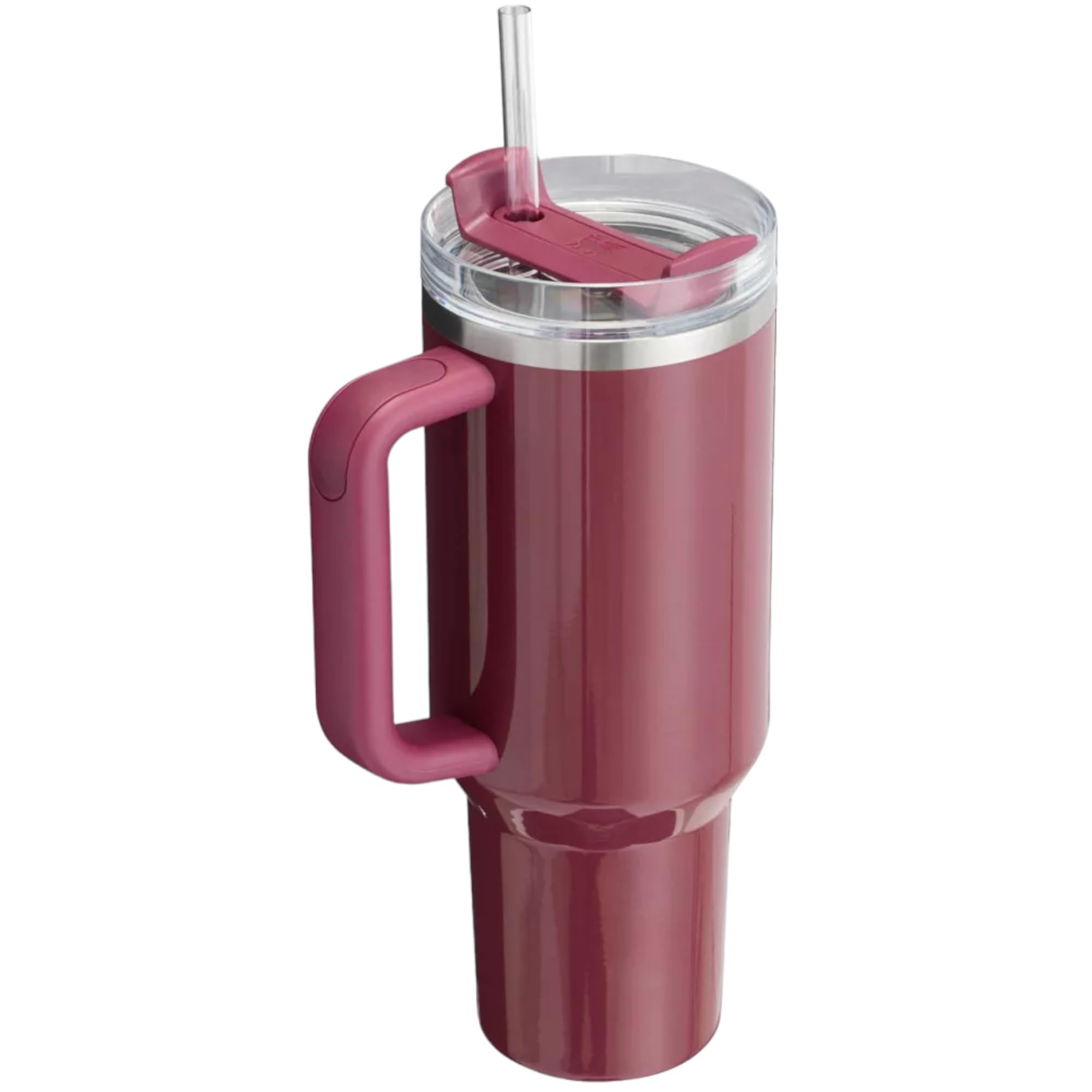 STANLEY Quencher H2.0 FlowState Stainless Steel Vacuum Insulated Tumbler with Lid and Straw for Water, Iced Tea or Coffee (Cherry Mocha, 40 oz)