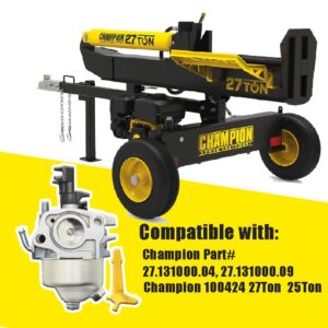 27.131000.04 Carburetor Fit for Champion Part# 27.131000.04, 27.131000.09 – Champion 100424 27Ton 224cc Log Splitter, 25Ton Folsleine Balke Log Splitter – Champion Generator Carburetor