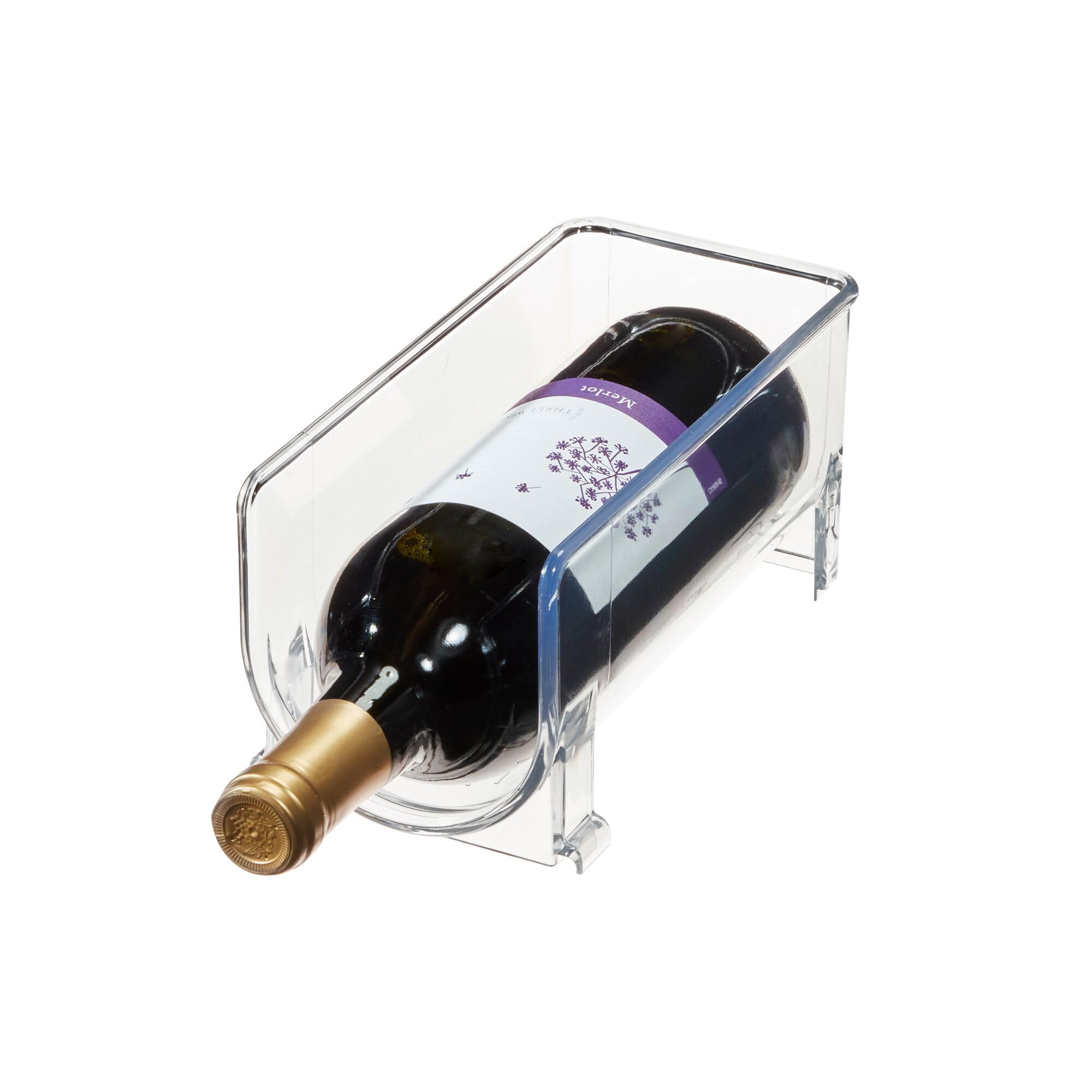 iDesign Stackable Bottle Holder for Water or Wine Bottles– Clear