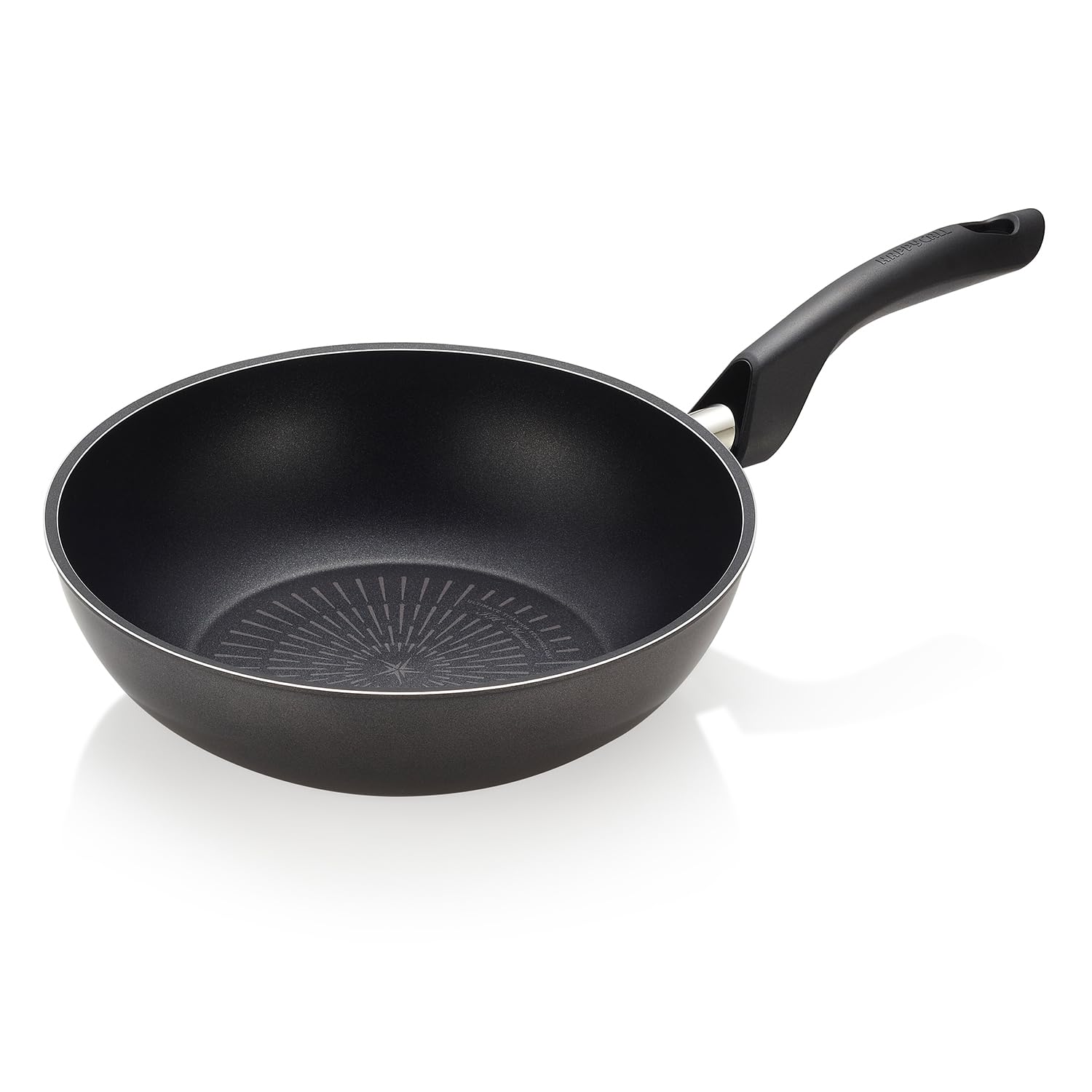 Happycall Induction Titanium Nonstick Wok Pan, Grey, PFOA-free, Skillet, Dishwasher Safe (30cm/11.8in)