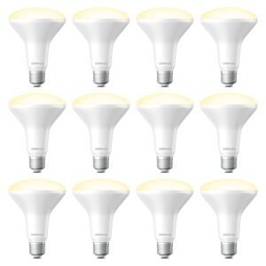 degnju 12 pack br30 led recessed light bulb, dimmable indoor flood light bulbs cri80 7w equivalent 65w 2700k soft white 650 lumens, 15000 lifetime hours e26 base led can light bulb, flicker-free