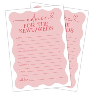 wedding traditions game for bridal shower pink and red bridal shower party games for guests 30pcs wedding advice cards for the newlyweds bride groom wedding decorations party supplies - y109