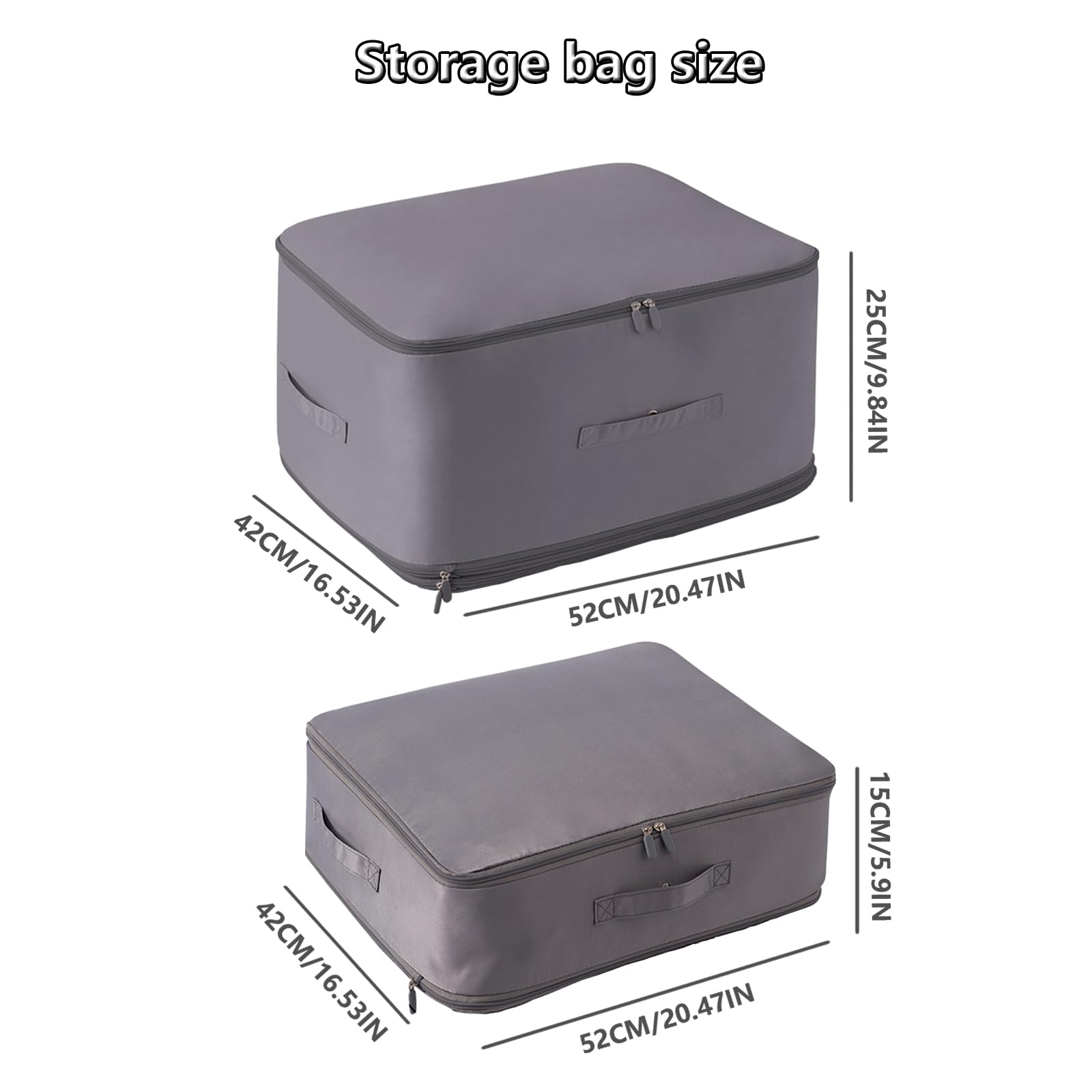 Ultra Space Saving Self Compression Organizer, Compression Storage Bags for Clothes, Quilt Compression Bags for Storage, Storage bags with Zipper, Duvet Storage Bag Large Capacity Organizer Bag