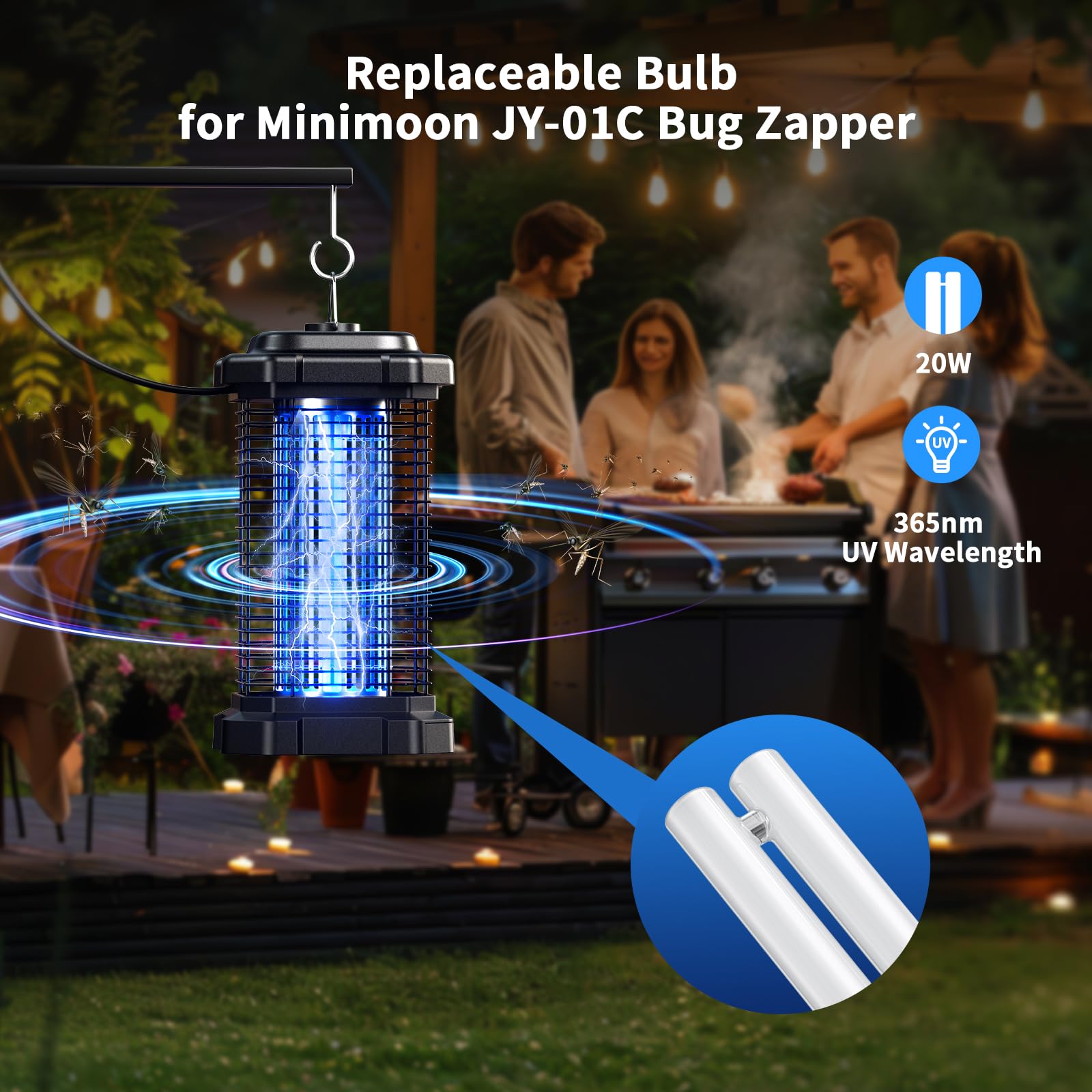 Minimoon 20W Replacement Bulb for Bug Zapper JY-01C