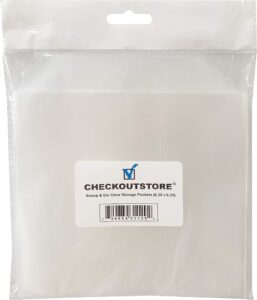 100 checkoutstore stamp & die & stencil clear storage pockets (6 1/4 x 6 1/4)