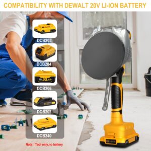 Tile vibration tool for Dewalt 20V Battery, CordlessTile Vibration Leveling Machine with Brushless Motor and 4mm shafts,150 W tile vibrator with 8 Adjustable Speed, 5'' Suction Cup, LCD Display