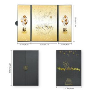 Birthday Guest Book Birthday Black and Gold Party Decorations,DIY Birthday Signing Card Board wtih Number Stickers, Be applicable to Any Age Birthday Party Supplies,Record the best wishes of friends