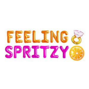 feeling spritzy balloon banner for love at first spritz bachelorette party decorations, citrus balloon for bride to be orange mimosa party decoration