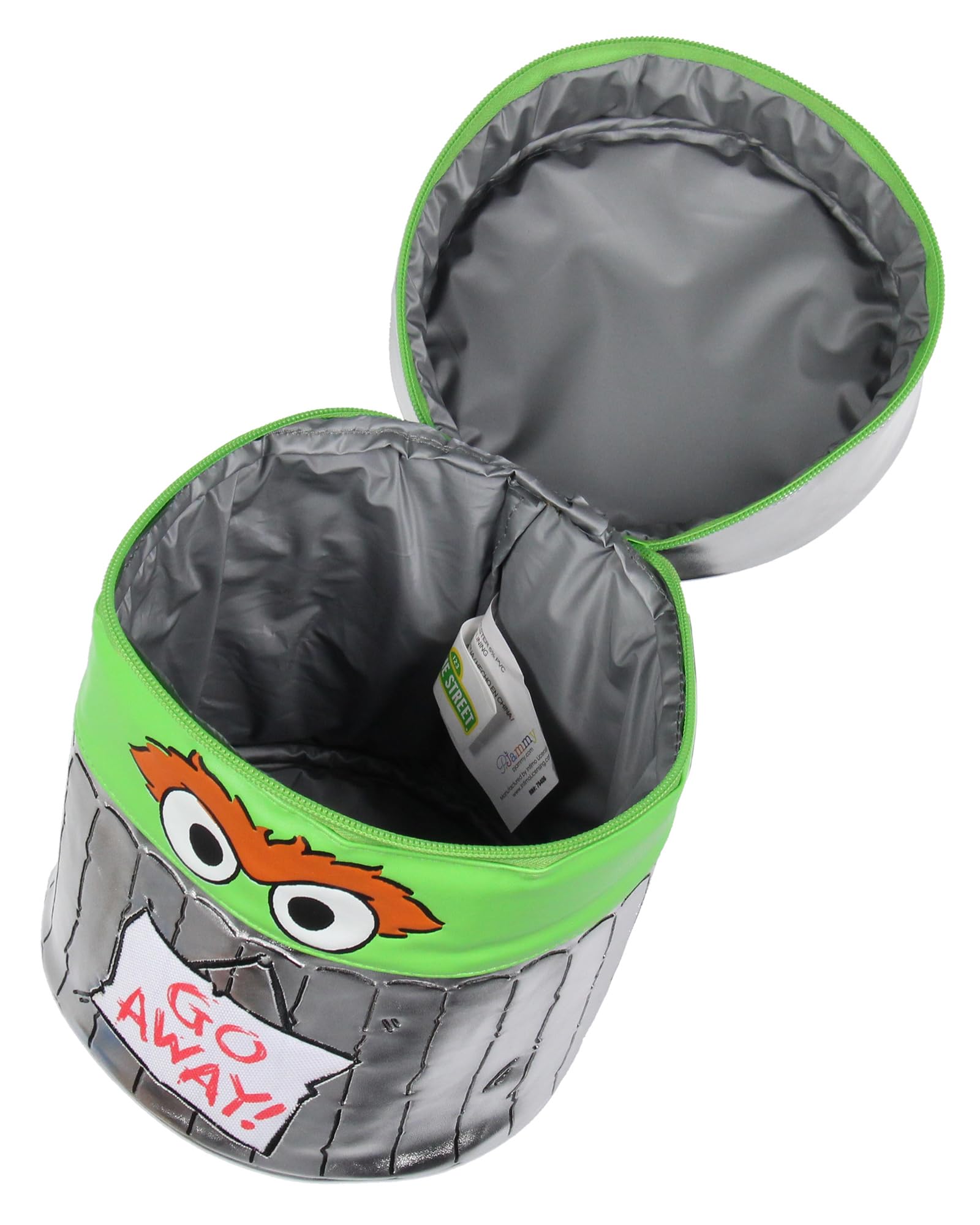 Sesame Street Oscar the Grouch Go Away! Trash Shaped Insulated Lunch Box Bag Tote