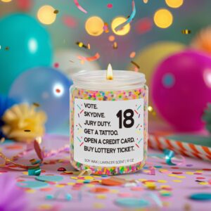 LEADO 18th Birthday Candle, 18th Birthday Gifts for Girls, Boys - Cool Gifts for 18 Year Old Boy, Girl - Gifts for Turning 18, Funny 18th Birthday Gifts for Daughter, Granddaughter, Son, Niece