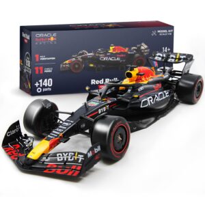 luppa formula 1 rb model kit - 1:18 scale racing f1 rb19 model inspired by checo pérez & max verstappen building kit, collectible diecast, 140 pieces