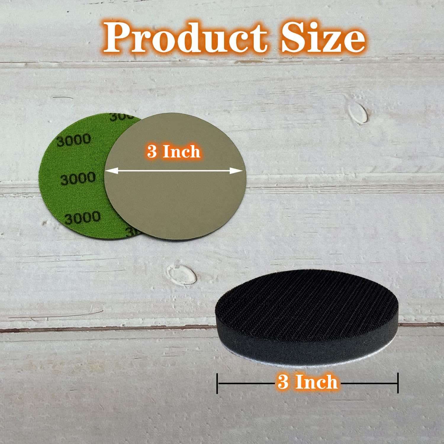 3 Inch Sanding Discs, 600-5000 Grit Premium Silicon Carbide Sandpaper with 1 Interface Pad, 40pcs Wet Dry Hook and Loop Sand Paper for Wood Metal or Auto