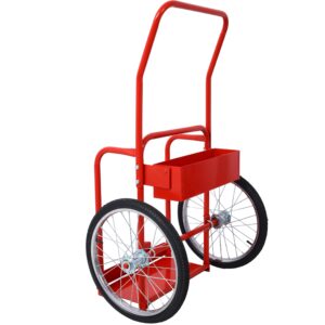 Large Dual Oxygen Tank Cart Dolly Double Welding Cylinder Cart Full Range Optimize Welding Transport,20" Pneumatic Wheels Includes Two Fastening beltsEasily Maneuvered