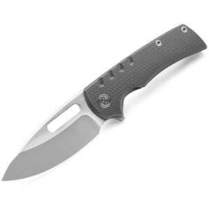 miguron knives m arma ii pocket folding knife,3.75" m390 satin blade dark grey pvd titanium handle,outdoor camping hiking knife mgr-603dgii