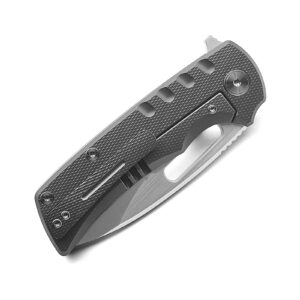 Miguron Knives M Arma II Pocket Folding Knife,3.75" M390 Satin Blade Dark Grey PVD Titanium Handle,Outdoor Camping Hiking Knife MGR-603DGII