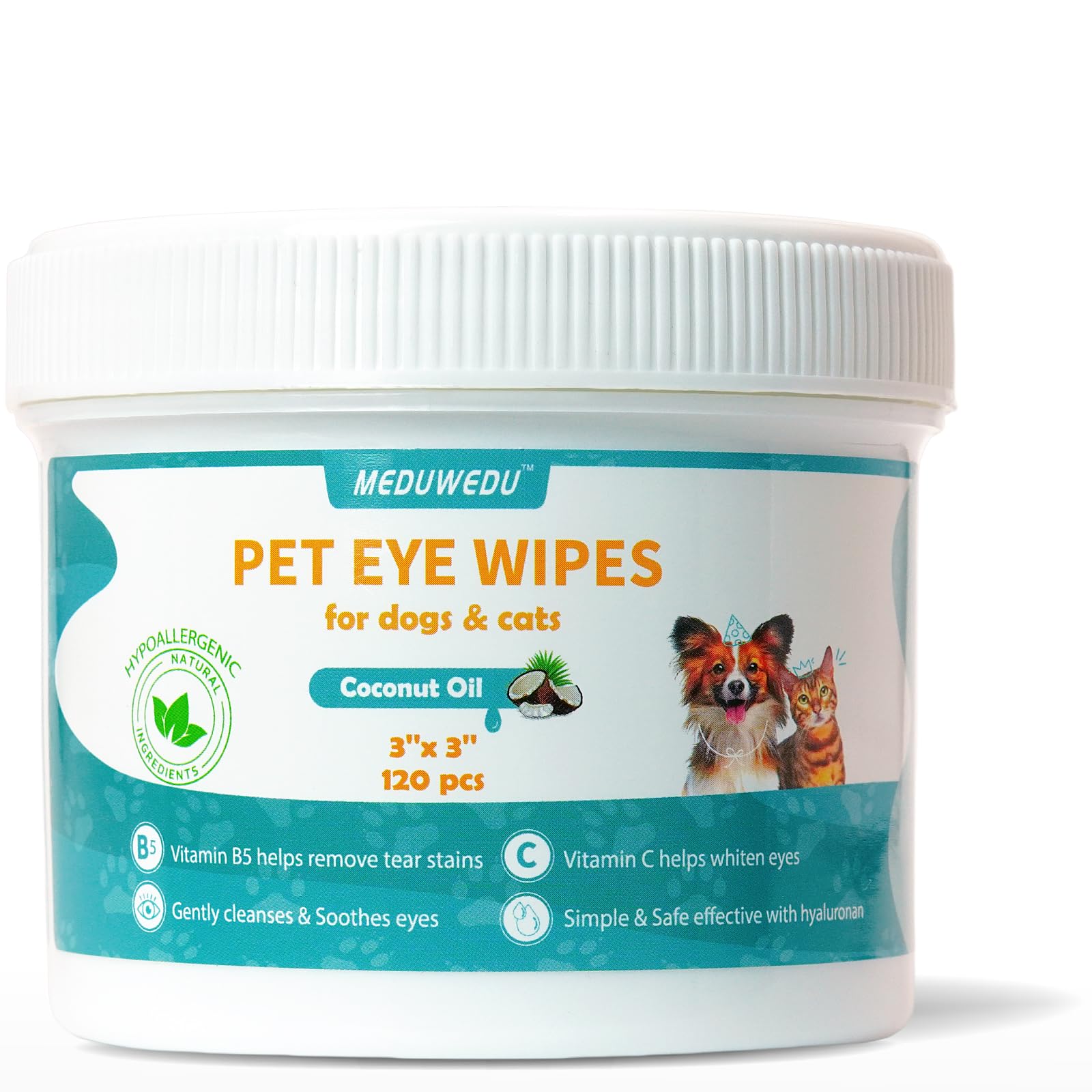 MEDUWEDU Ear Relief Finger Wipes & Dog Ear Cleaner & Eye Wipes& Dental Care Finger Wipes Kit