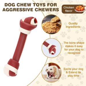 UrbanX Rawhide Free Dog Bones, 8" Real Chicken Wrapped Dog Chew Bones for Great Pyrenees and Other Large Working Dogs Training Treats - 2 Count