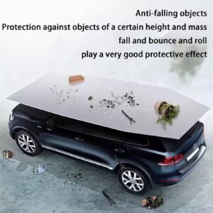 Fully Automatic Car Tent Removable Carport Folding Portable Car Protection Car Umbrella Sun Protection Car Awning Cover with Remote Control,Silver-4.5m