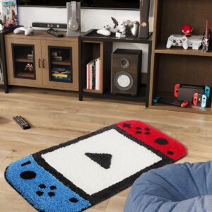 LUMI Fun Glove Floor Mat - Playful Glove Design, Non-Slip Backing, Durable and Easy to Clean, Ideal for Living Room, Bedroom, Nursery and Playroom Decor, 16"x32", Game Console