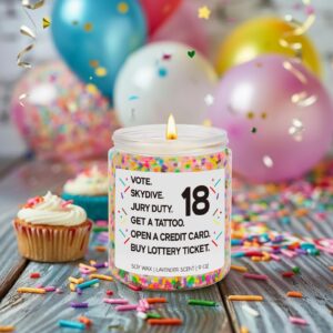 LEADO 18th Birthday Candle, 18th Birthday Gifts for Girls, Boys - Cool Gifts for 18 Year Old Boy, Girl - Gifts for Turning 18, Funny 18th Birthday Gifts for Daughter, Granddaughter, Son, Niece