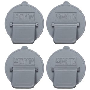 latapita plastic caps for cans - premium soda can lids - can cover for standard size drink - must-have beach accessories - accessories for soft drinks - reusable fizz lids - bpa free - 4 pack (gray)