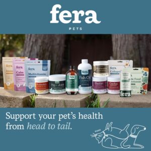 Fera Pet Organics Collagen Plus Cat & Dog Food Topper – Vet Created Support for Pet Joints, Skin, Bone & Immune System with Collagen + Vitamin C – Powder Supplement - 4.23oz