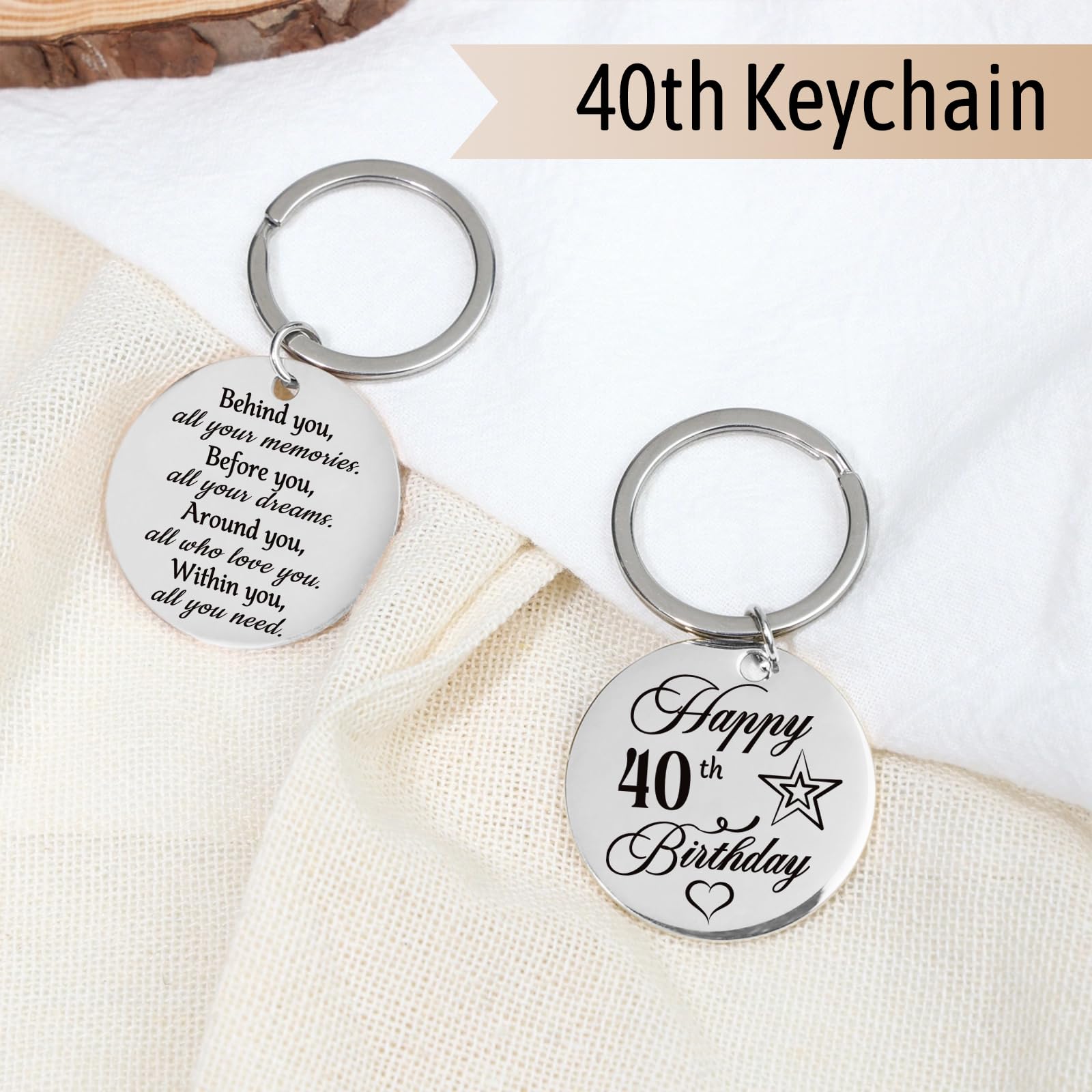 40th Birthday Gifts Women, 40 Year Old Birthday Gifts for Women, 1984 Birthday Gifts, Best Gifts for 40 Year Old Woman, 40th Birthday Gifts Ideas for Mom Sister Aunt with Mug, Candle, Keychain, Poster