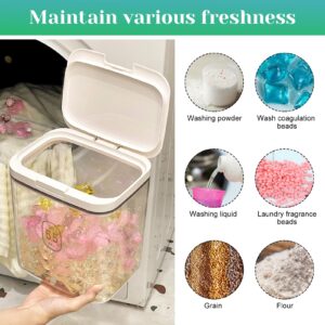 5.5L large Capacity Container With One-Press Lid For Laundry Room Organization and Storage Decor- Laundry Pods And Airtight Dishwasher Pod Holder For Laundry Beads, Laundry Powder, Storage