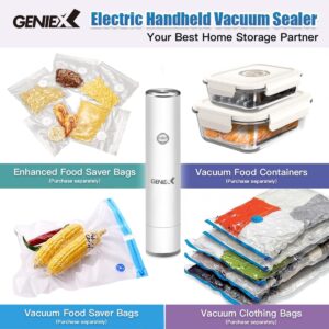 Handheld Vacuum Sealer for Food Storage, Rechargeable Vacuum Sealer Pump for Reuseable Food Saver Vac Bags & Food Containers with Vacuum Seal (Bags and Containers sold separately)