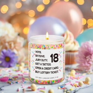 LEADO 18th Birthday Candle, 18th Birthday Gifts for Girls, Boys - Cool Gifts for 18 Year Old Boy, Girl - Gifts for Turning 18, Funny 18th Birthday Gifts for Daughter, Granddaughter, Son, Niece