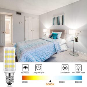 E14 European Base Bulb e14 led Bulb Turkish Lamp Bulb Replace Dimmable 4W Equivalent 40W Incandescent Bulb, AC 110V-130V Daylight White 6000K, 400LM 2Pack (Daylight White)