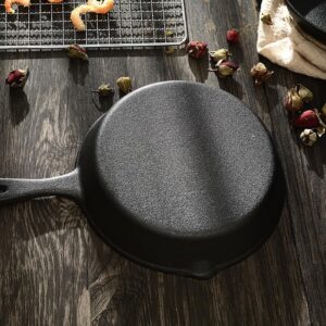 VONOTO Cast Iron Frying Pans, Kitchen Saute Fry Pan, Cast Iron Skillet with Handle (7 inch)