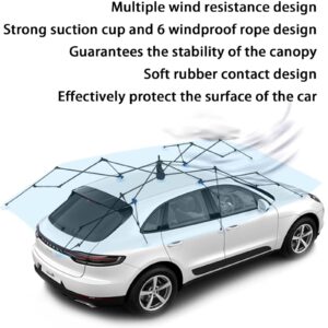 Fully Automatic Car Tent Removable Carport Folding Portable Car Protection Car Umbrella Sun Protection Car Awning Cover with Remote Control,Silver-4.5m