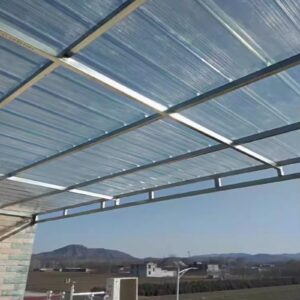 AIROTRON 1.5mm Fiberglass Daylighting Panels,1/2/4/6/8/10/12/14/15 Pcs Corrugated Roofing Sheets,Heat-Insulating FRP Daylighting Plate, Rainproof Board,Clear Roof Sheet,Easy to Cut (35x67in,1 Pcs)