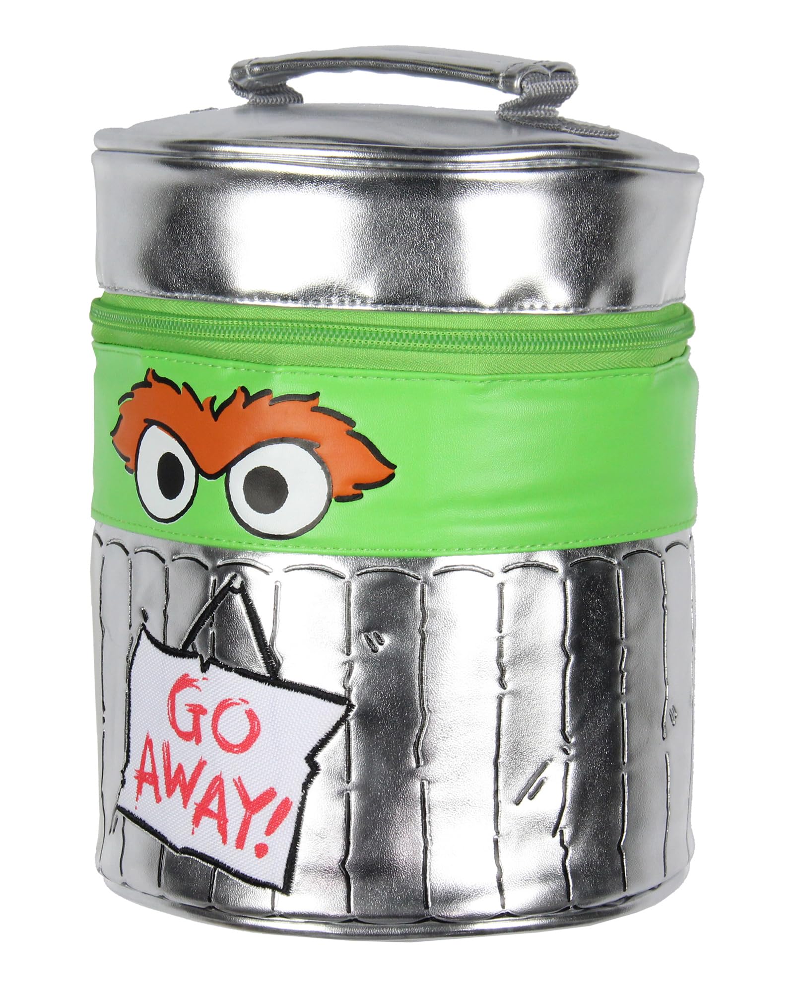 Sesame Street Oscar the Grouch Go Away! Trash Shaped Insulated Lunch Box Bag Tote