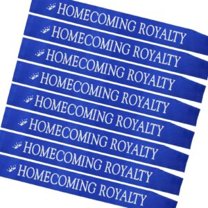 nauxiudsjs homecoming royalty sashes blue, homecoming royalty sashes set of 8 for school dance graduation party cosplay pageants prom party accessories, 8 pack blue