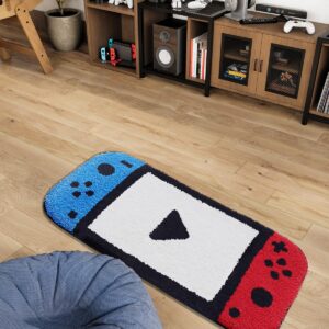 LUMI Fun Glove Floor Mat - Playful Glove Design, Non-Slip Backing, Durable and Easy to Clean, Ideal for Living Room, Bedroom, Nursery and Playroom Decor, 16"x32", Game Console