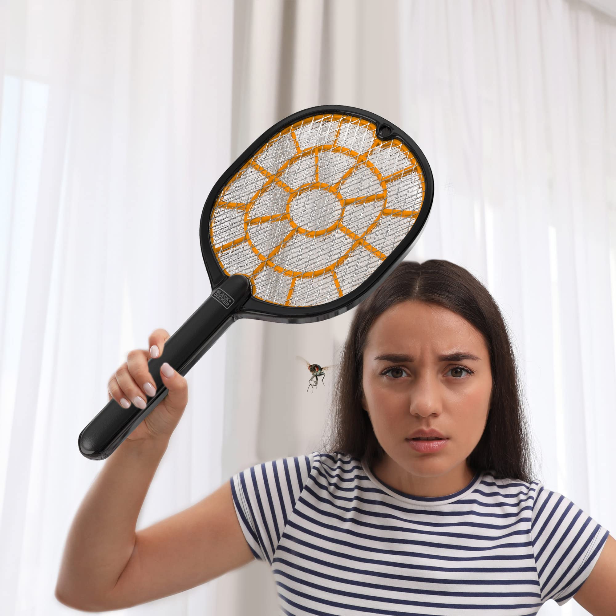 Bug Zapper Fly Swatter Electric for Mosquitoes Indoor Outdoor– Set of 2– Handheld Bug Zapper Racket