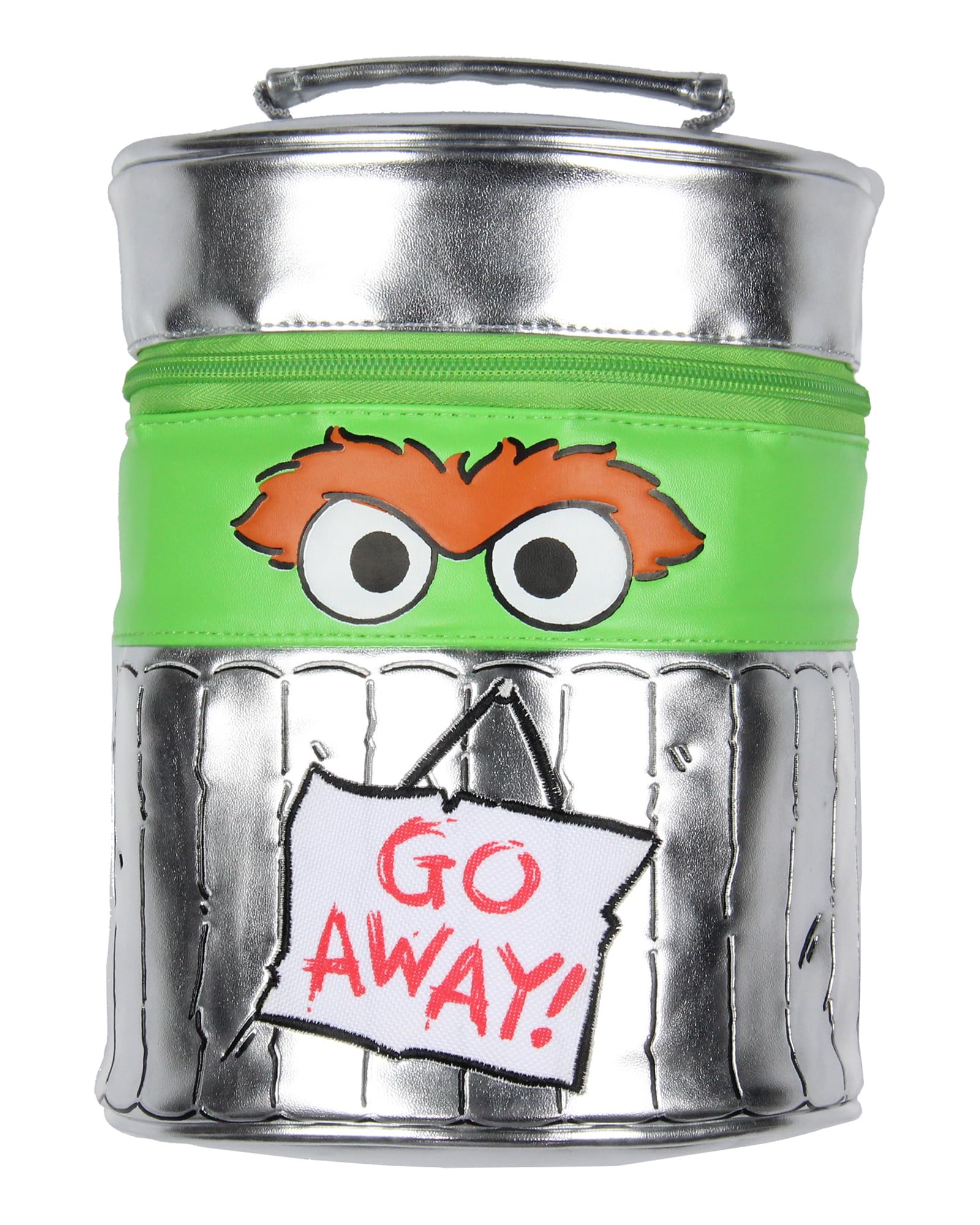 Sesame Street Oscar the Grouch Go Away! Trash Shaped Insulated Lunch Box Bag Tote