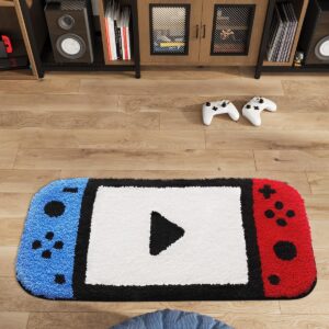 LUMI Fun Glove Floor Mat - Playful Glove Design, Non-Slip Backing, Durable and Easy to Clean, Ideal for Living Room, Bedroom, Nursery and Playroom Decor, 16"x32", Game Console