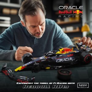 LUPPA Formula 1 RB Model Kit - 1:18 Scale Racing F1 RB19 Model Inspired by Checo Pérez & Max Verstappen Building kit, Collectible diecast, 140 Pieces