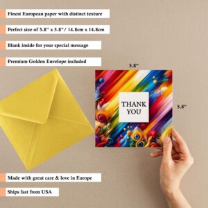 LOOREEARTS Single Thank You Card – Perfect Among Many Thank You Cards for Wedding, Graduation, Teacher, Bus Driver, and Coworker with Cute Envelope - Thank-you Card for Coworkers, Boss, Loved One