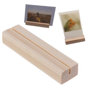 SZYDD Simple Wood Place Card Holders Table Number Stands Holder Wooden Sign Holders for Wedding Dinner Home Party Decor, 15*2.7*1.8cm