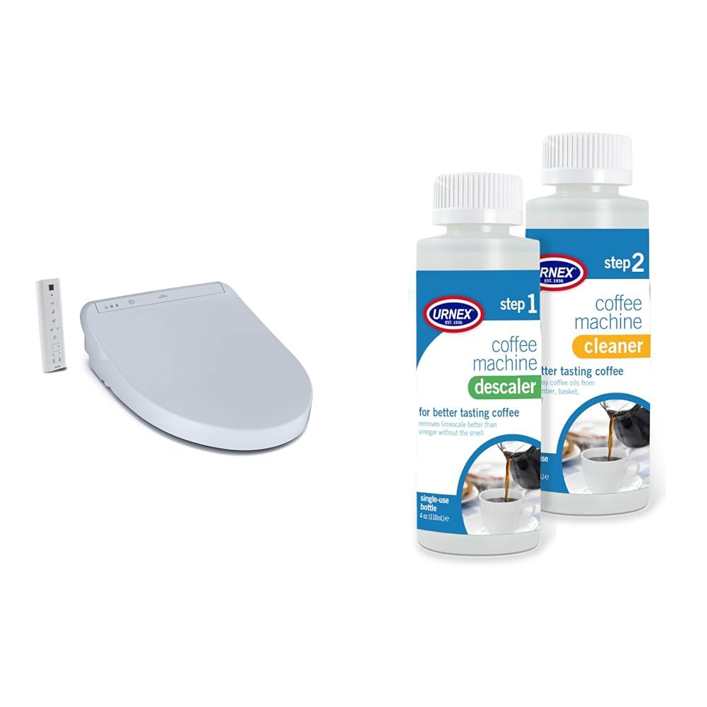 TOTO SW3036R#01 Bidet Toilet Seat and Urnex Coffee Maker Cleaner Descaler Kit