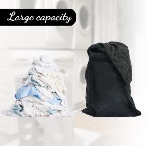 Backpack Laundry Bag Travel Laundry Bag with Shoulder Straps Portable Dirty Clothes Bag Nylon Laundry Hamper with Drawstring Closure for College Travel Laundromat Apartment