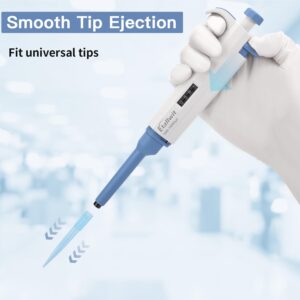 Etallwit Single Channel Pipette with Adjustable Variable Volume, High Accurate Manual Micropipette for Lab, 1000-5000ul