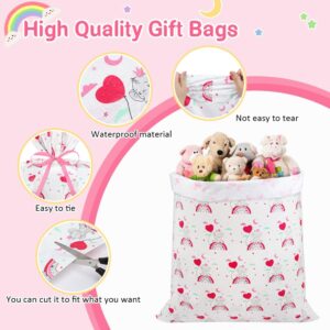 Shintop Large Baby Girl Gift Bag, 36x56inch Pink Big Baby Gift Bag Jumbo Plastic Gift Sack Extra Large Gift Wrap for Baby Shower Giant Gifts Odd Shaped Presents (1pack)