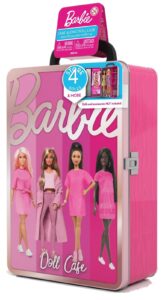 barbie metal toy storage case store it all - compatible with other dolls, for kids girls ages 3 and up, bbds6