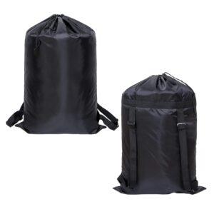 backpack laundry bag travel laundry bag with shoulder straps portable dirty clothes bag nylon laundry hamper with drawstring closure for college travel laundromat apartment